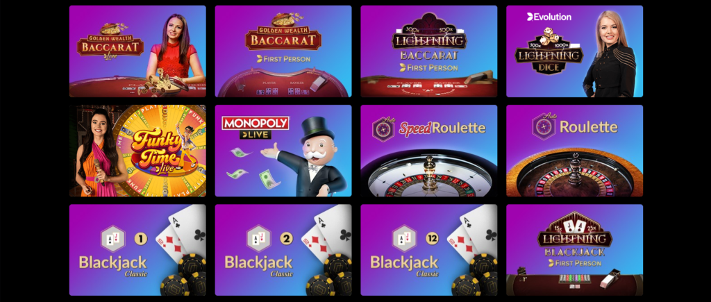 Live casino games at Pokerbet India